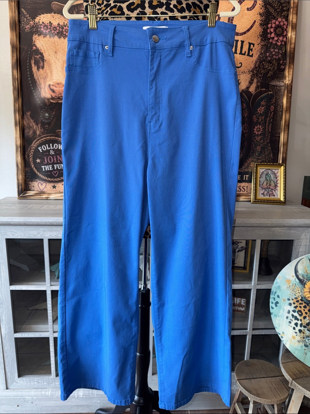 Discount Divas Boutique Cobalt Blue Stretch Wide Leg Pants Size 1XL